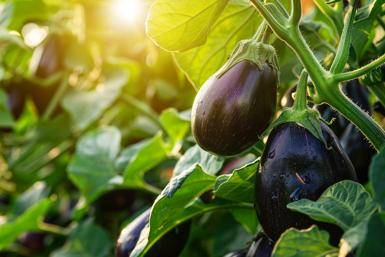 Image gratuite Aubergines dans jardin ensoleillé 3