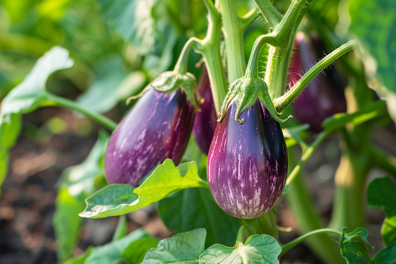 Image gratuite Aubergines dans jardin ensoleillé 4