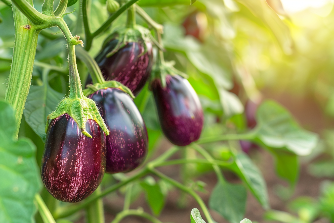 Image gratuite Aubergines dans jardin ensoleillé 6