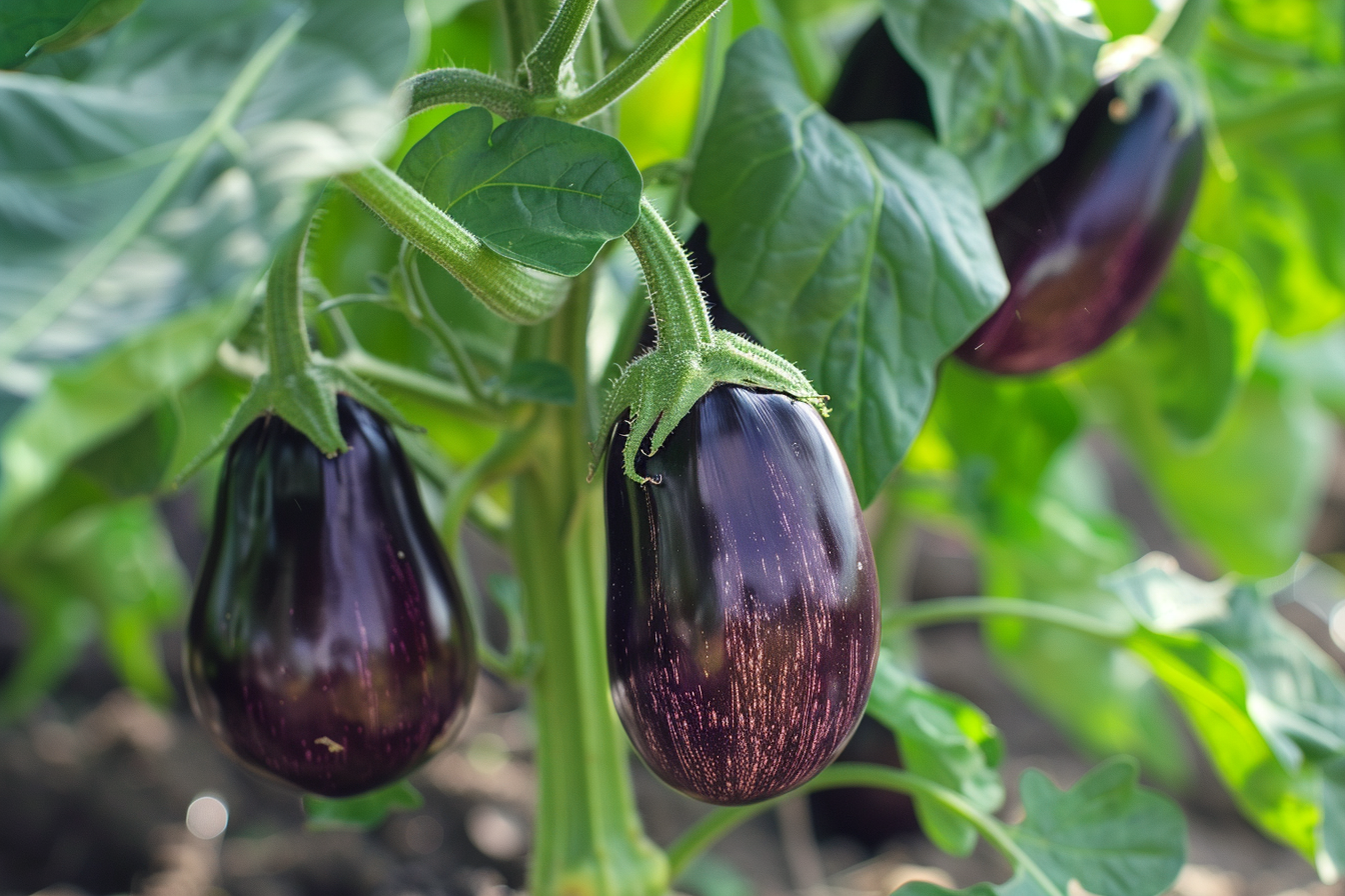 Image gratuite Aubergines dans jardin ensoleillé 7
