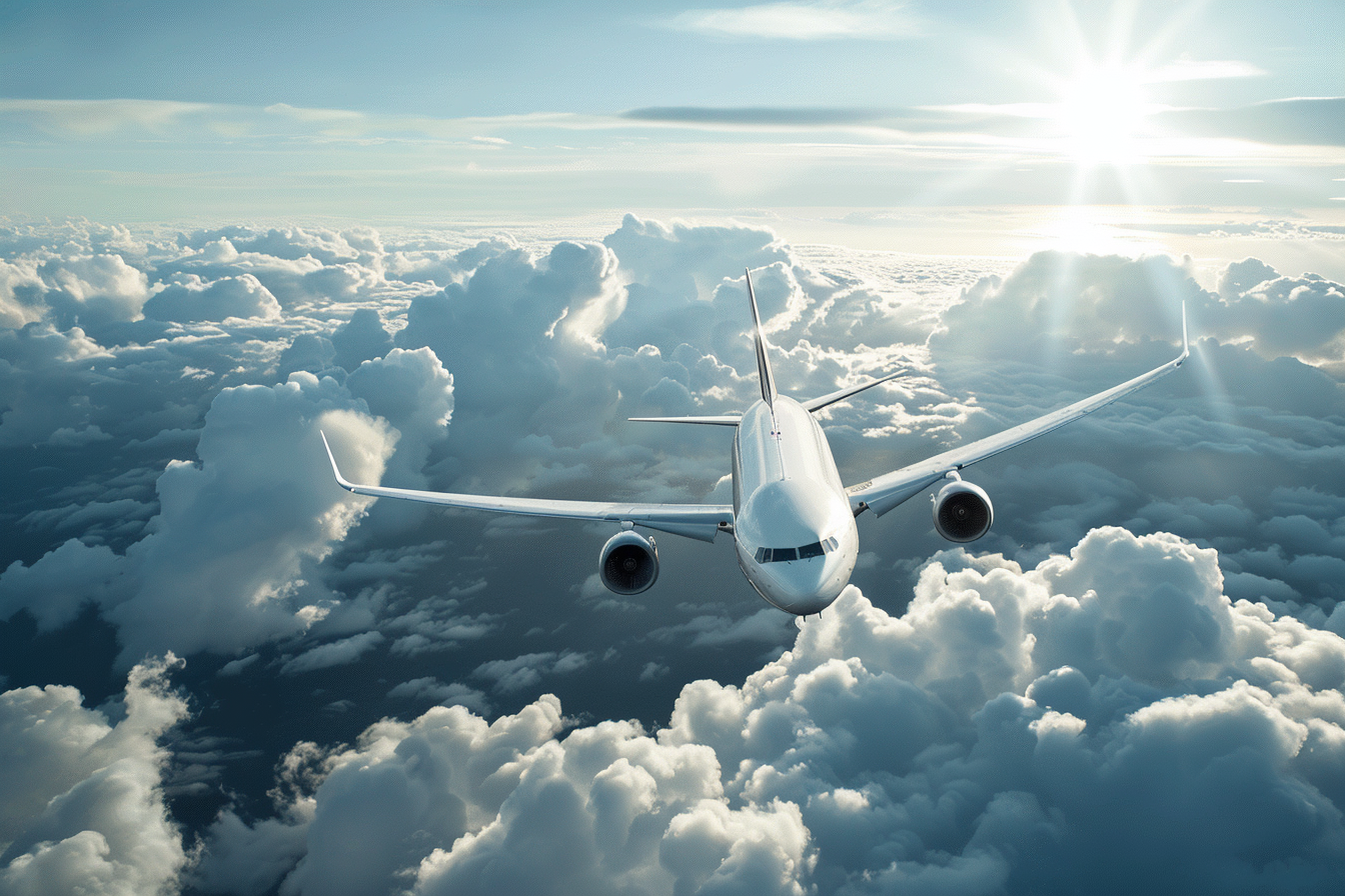 Image gratuite Avion et nuages 1