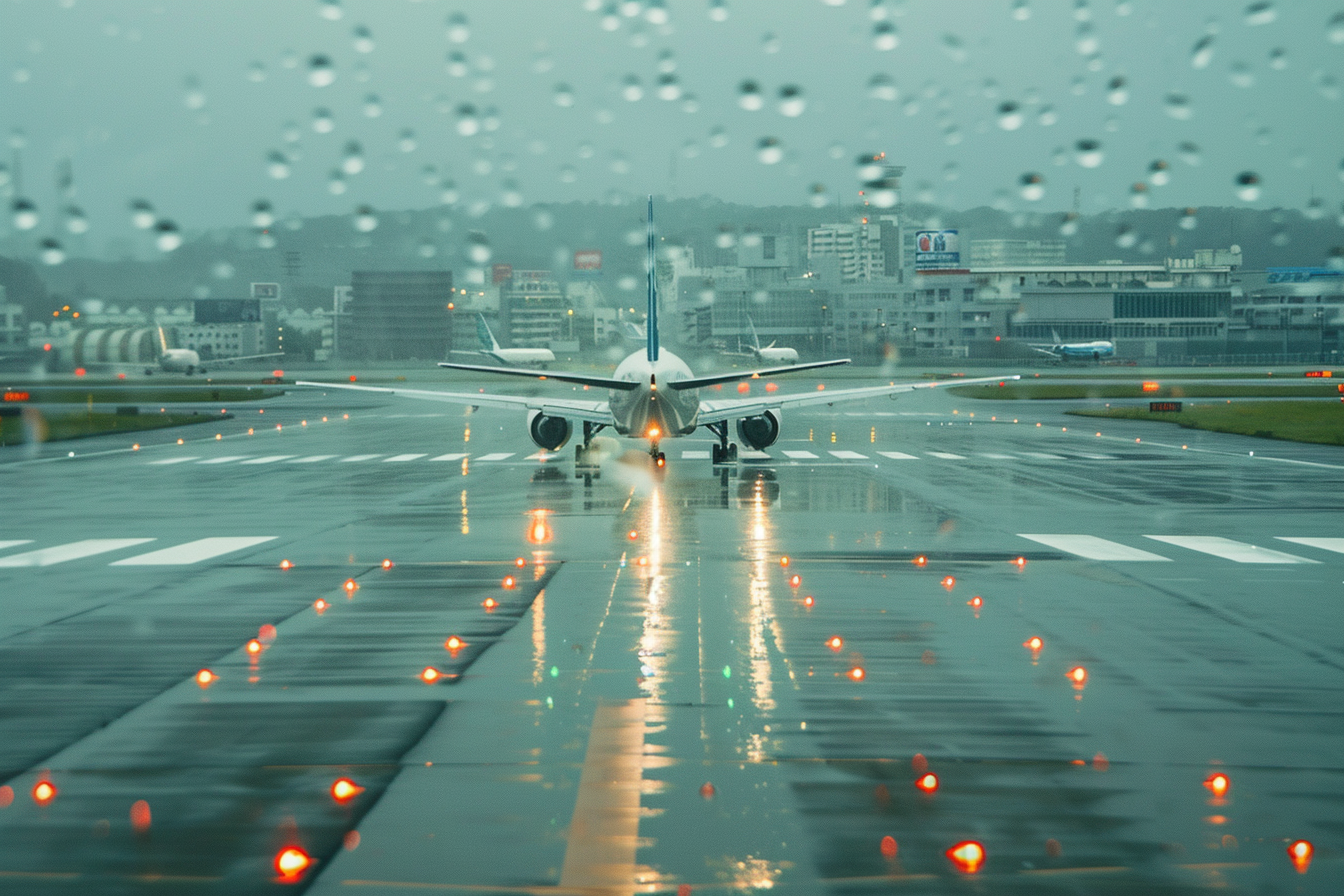 Image gratuite Avion sous la pluie 3
