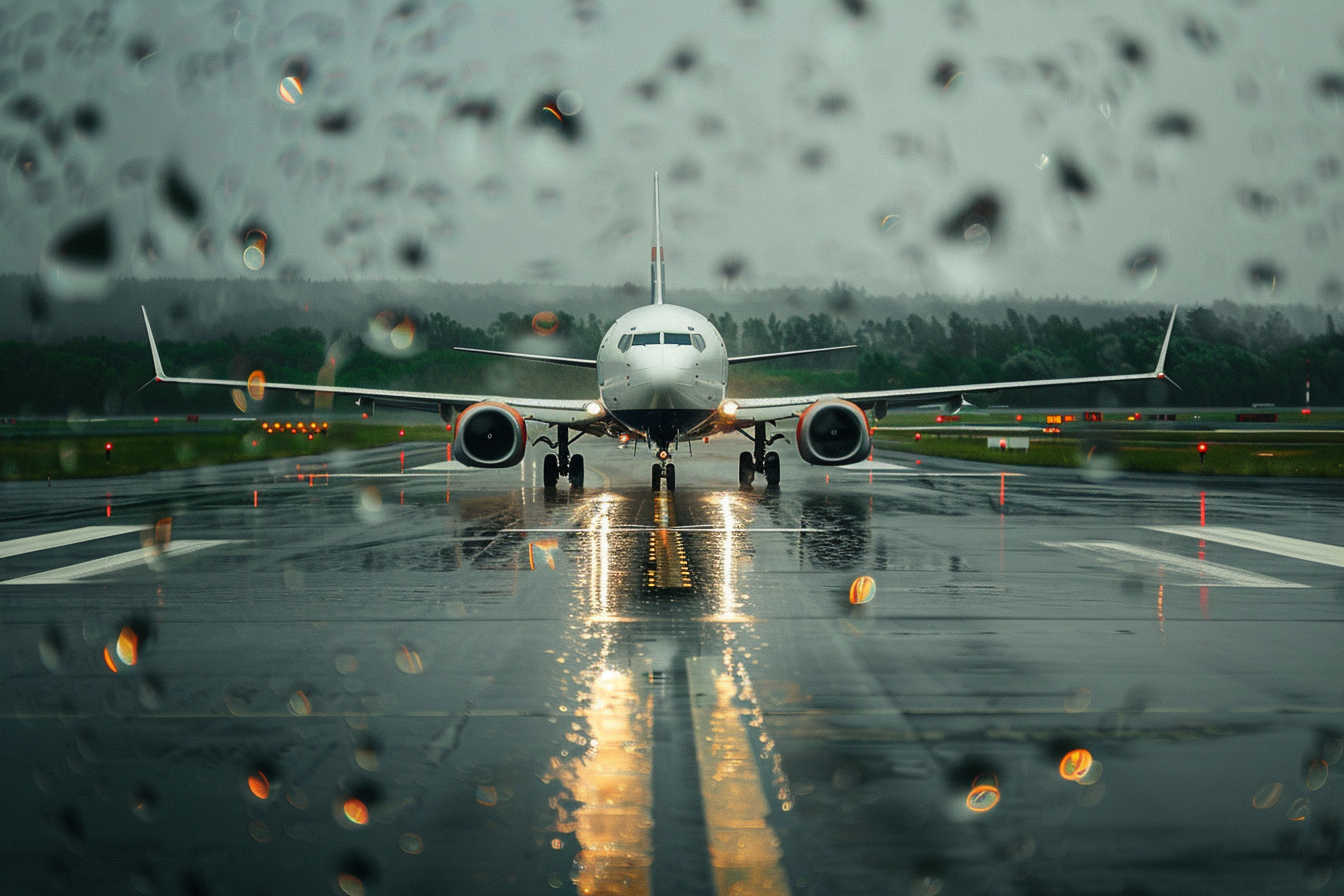Image gratuite Avion sous la pluie 4