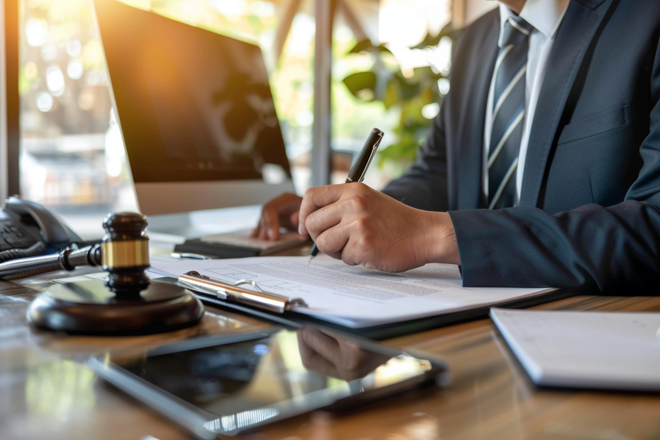 Image gratuite Avocat d&rsquo;entreprise examinant contrats 4