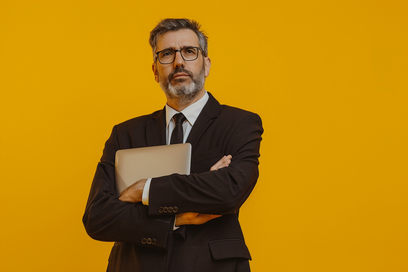 Image gratuite Avocat d&rsquo;entreprise tenant ordinateur 2