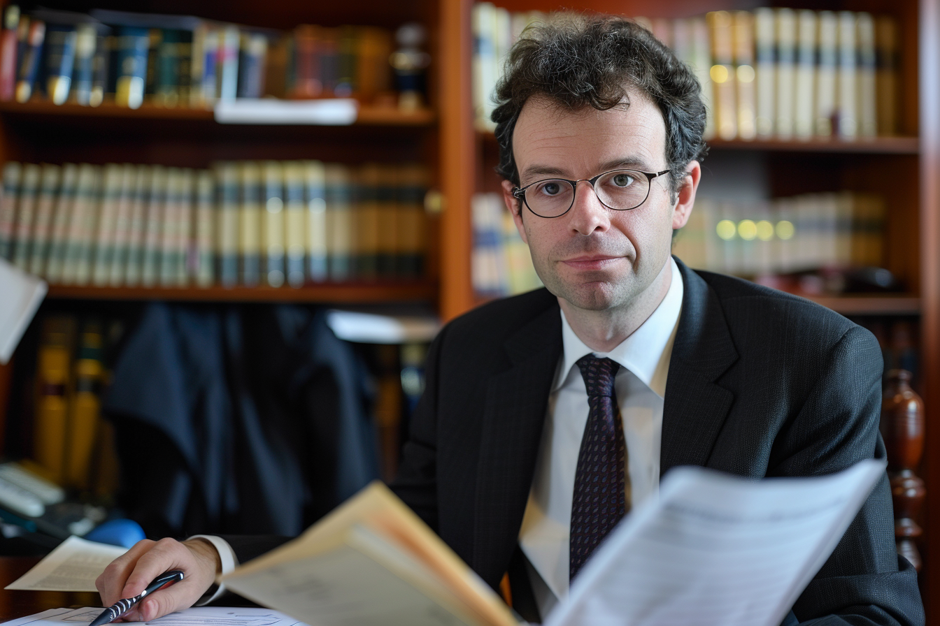 Image gratuite Avocat défense publique discutant dossier 1