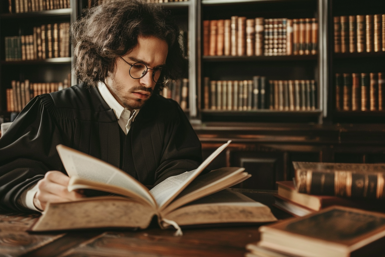 Image gratuite Avocat lisant documents juridiques 1