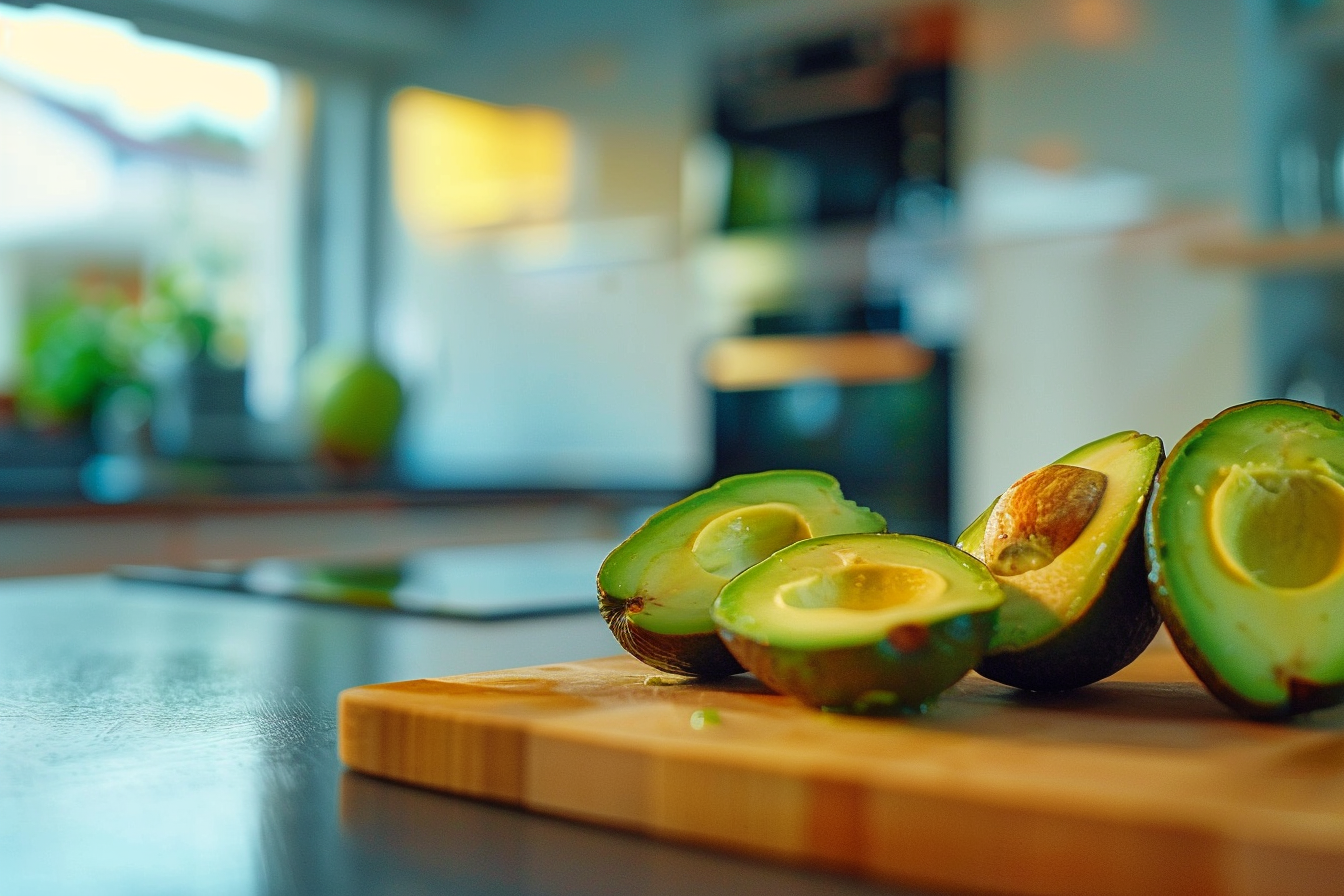 Image gratuite Avocat tranché en cuisine moderne 1