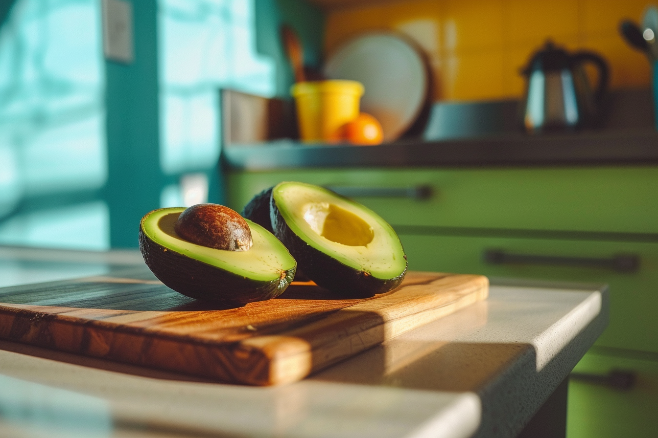Image gratuite Avocat tranché en cuisine moderne 2