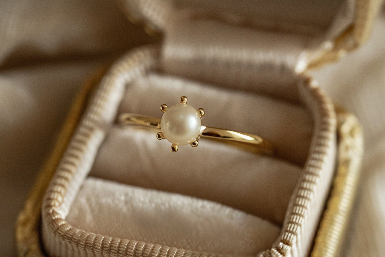 Image gratuite Bague perle délicate 1