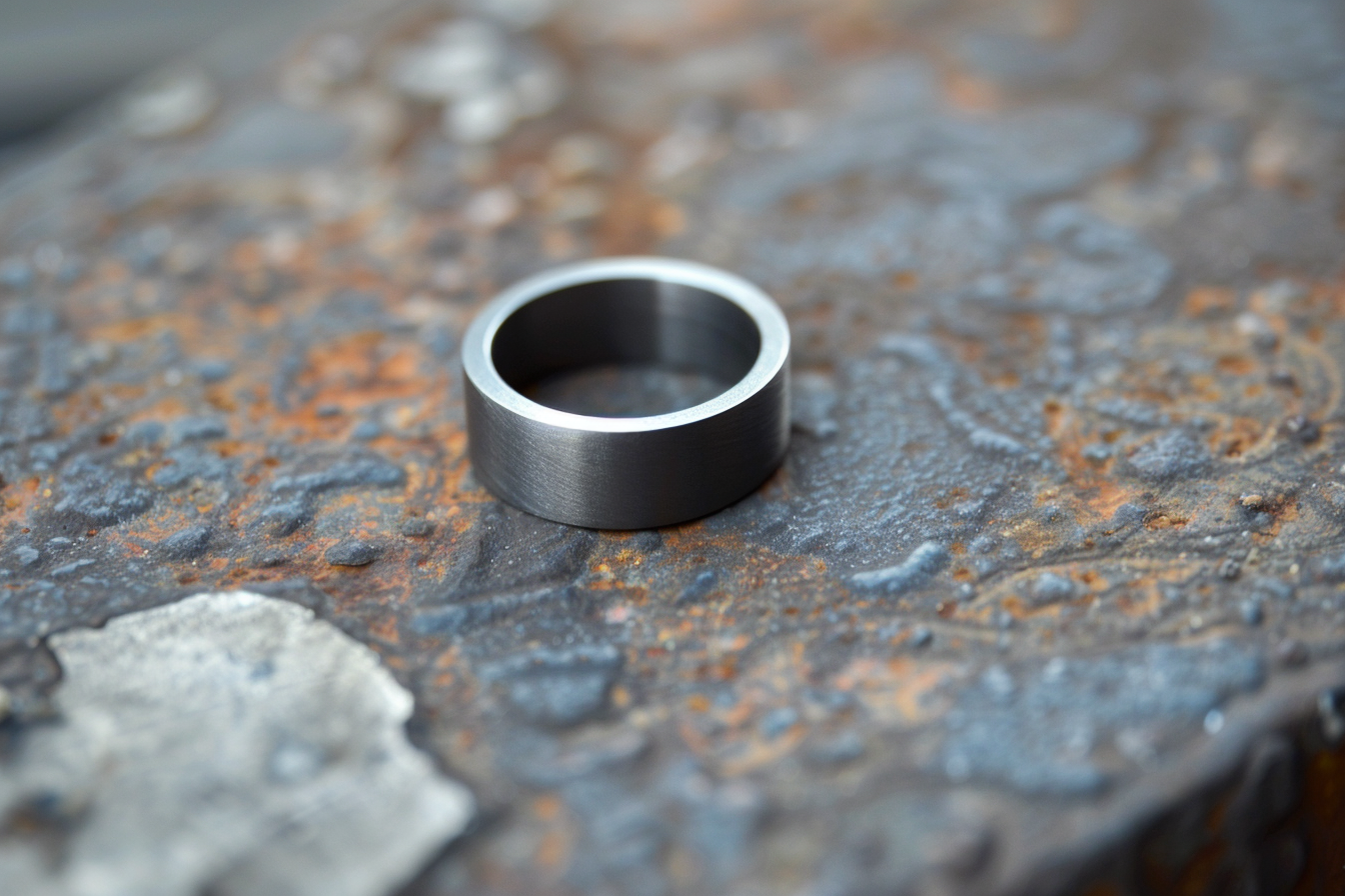 Image gratuite Bague titane futuriste matte 1