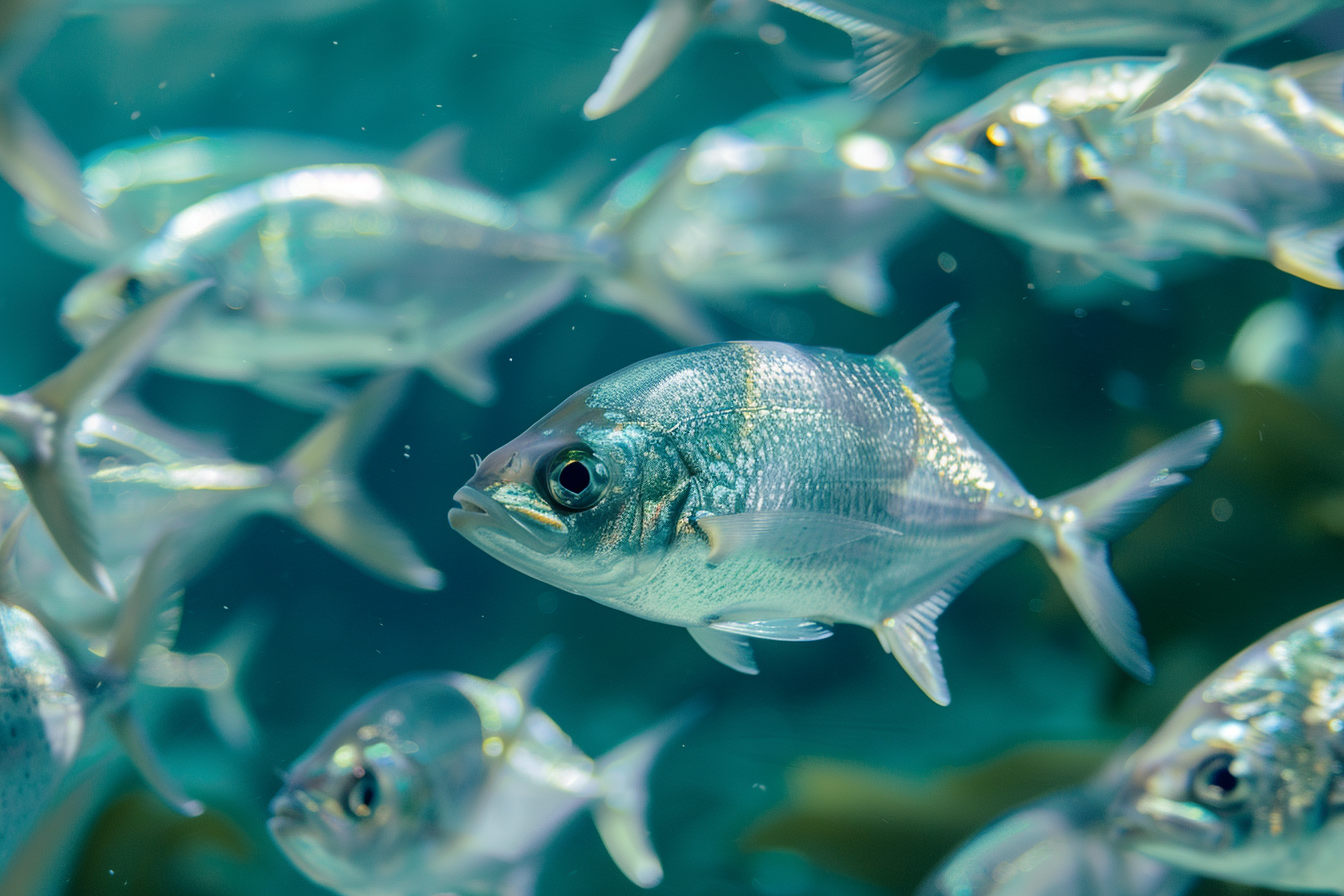 Image gratuite Banc de poissons argentés 1