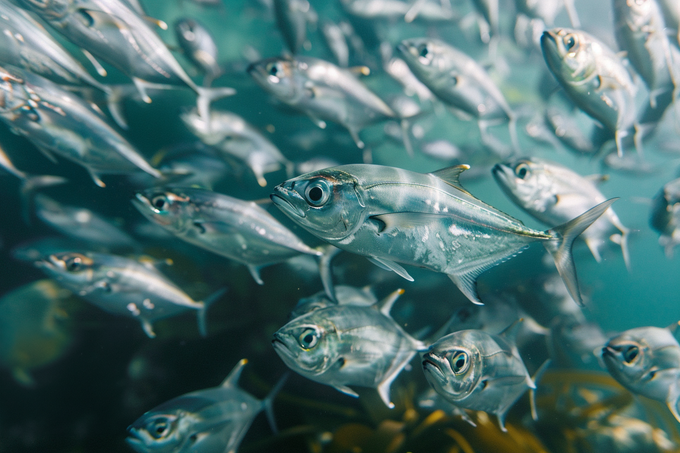 Image gratuite Banc de poissons argentés 2