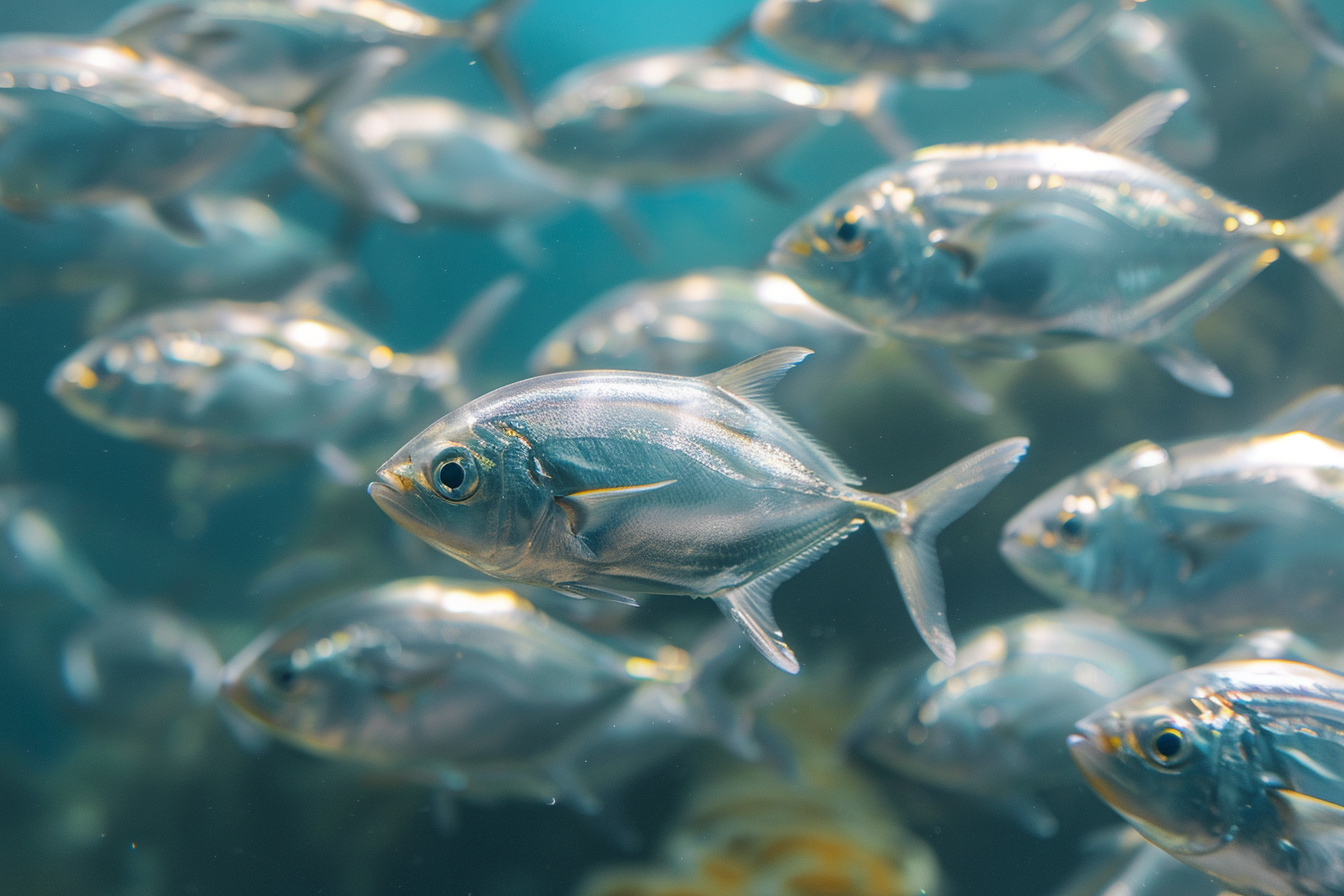 Image gratuite Banc de poissons argentés 3