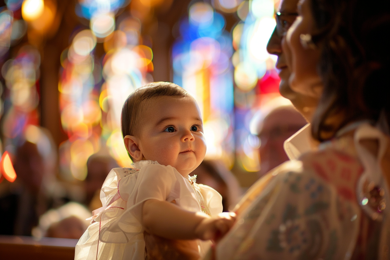 Image gratuite Bébé en robe de baptême 1