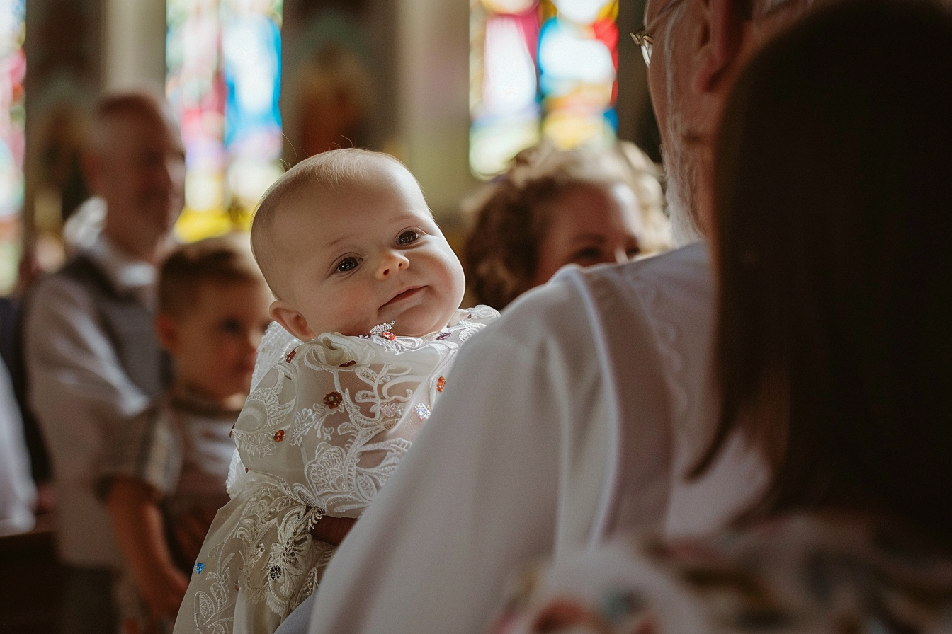 Image gratuite Bébé en robe de baptême 2