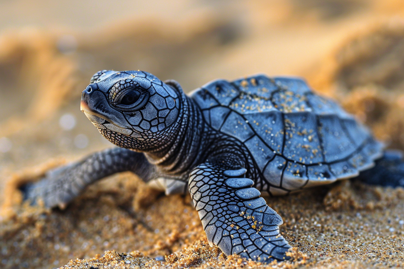 Image gratuite Bébé tortue sur la plage 2