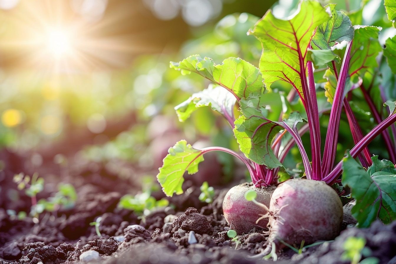 Image gratuite Betteraves dans jardin ensoleillé 2