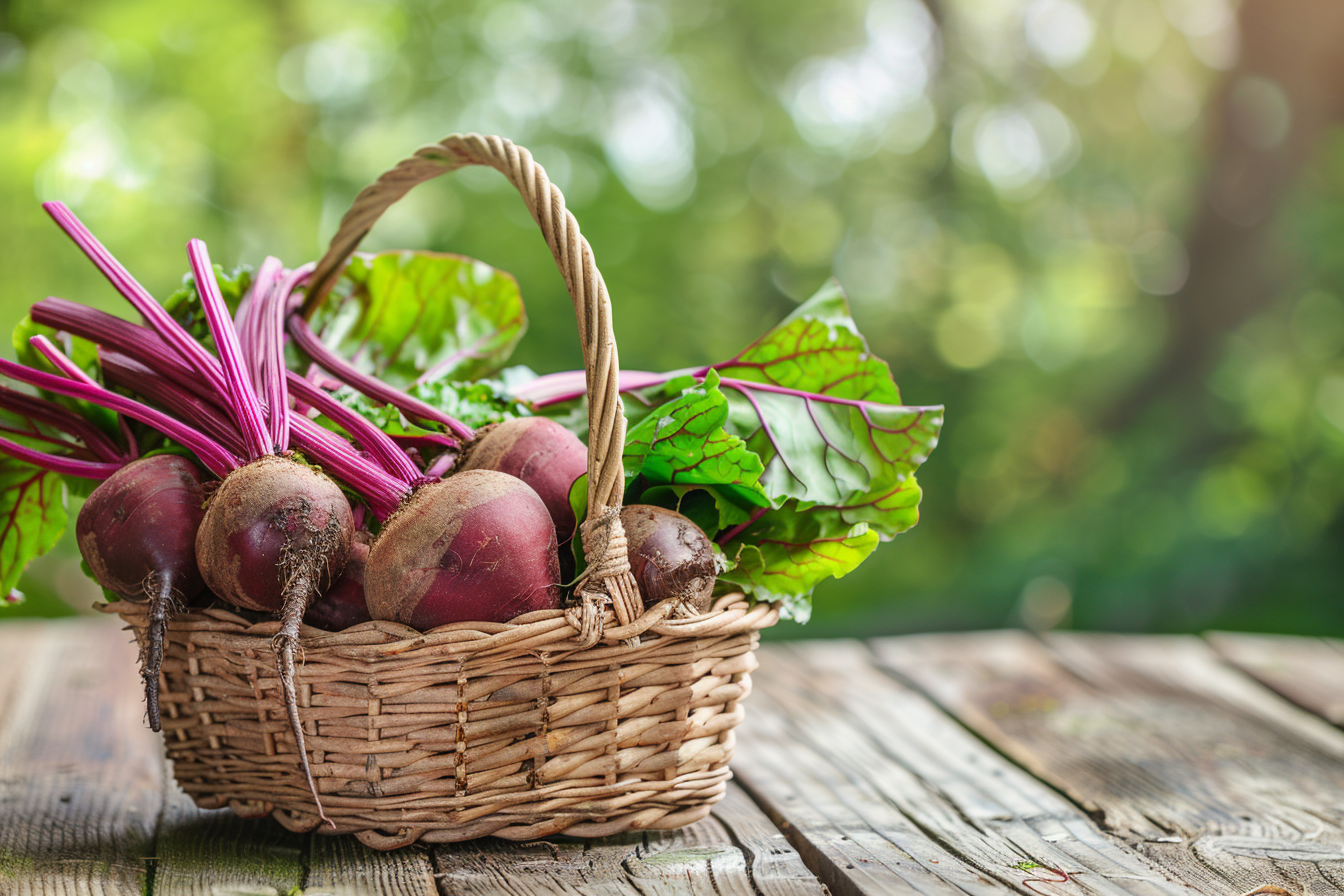 Image gratuite Betteraves dans panier rustique 3