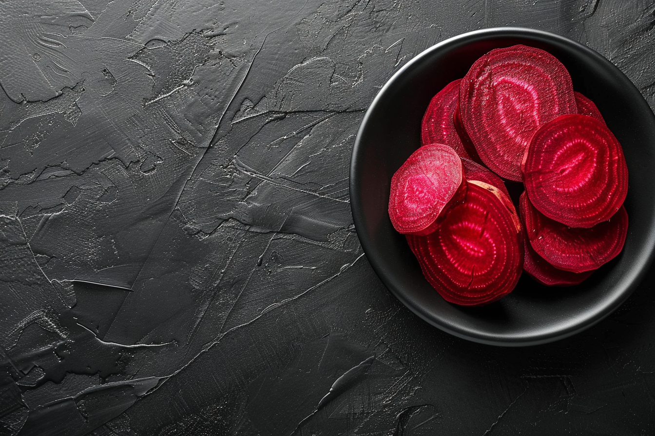 Image gratuite Betteraves tranchées dans bol noir 3