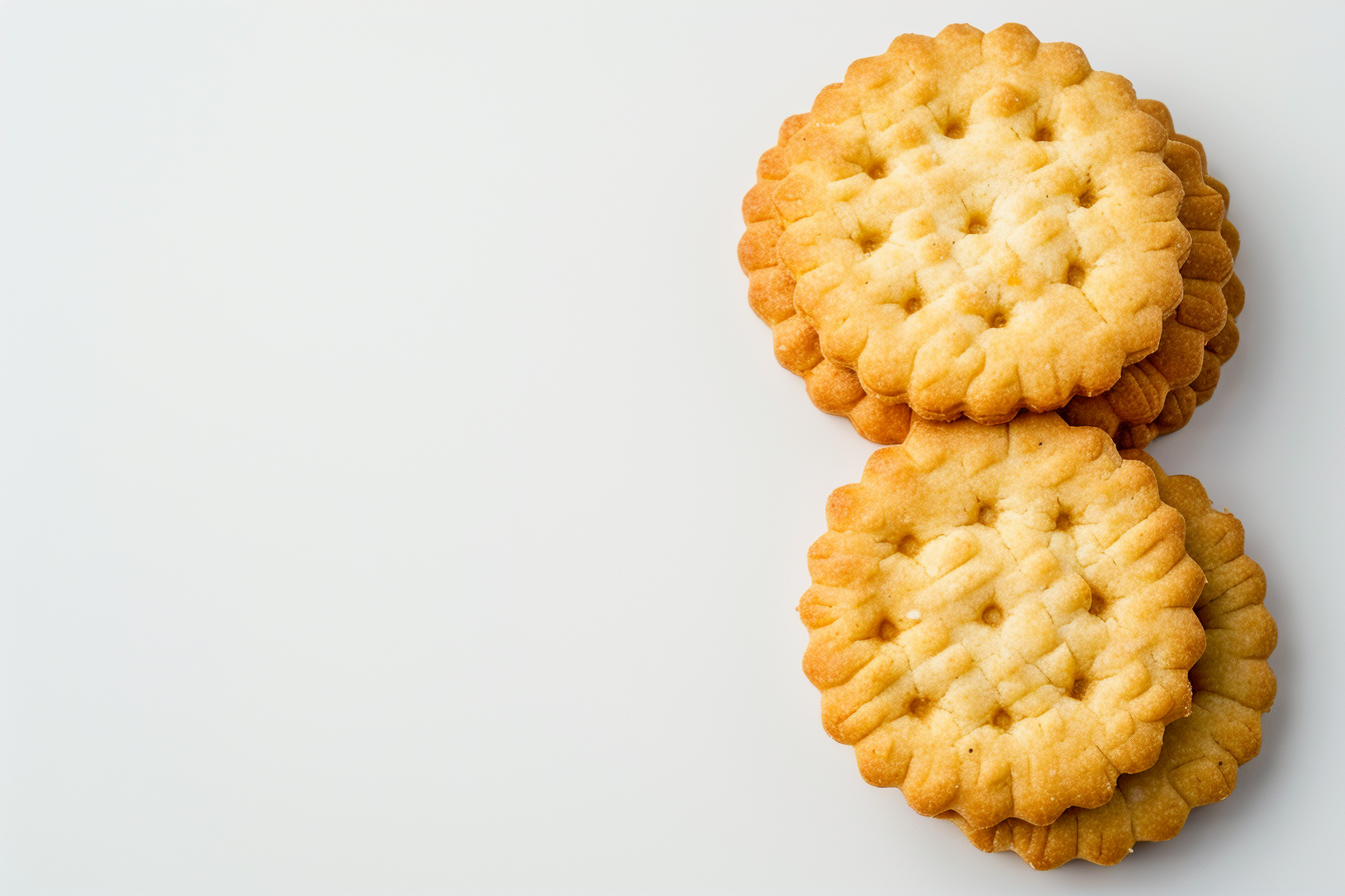 Image gratuite Biscuits apéritifs sur fond blanc 2