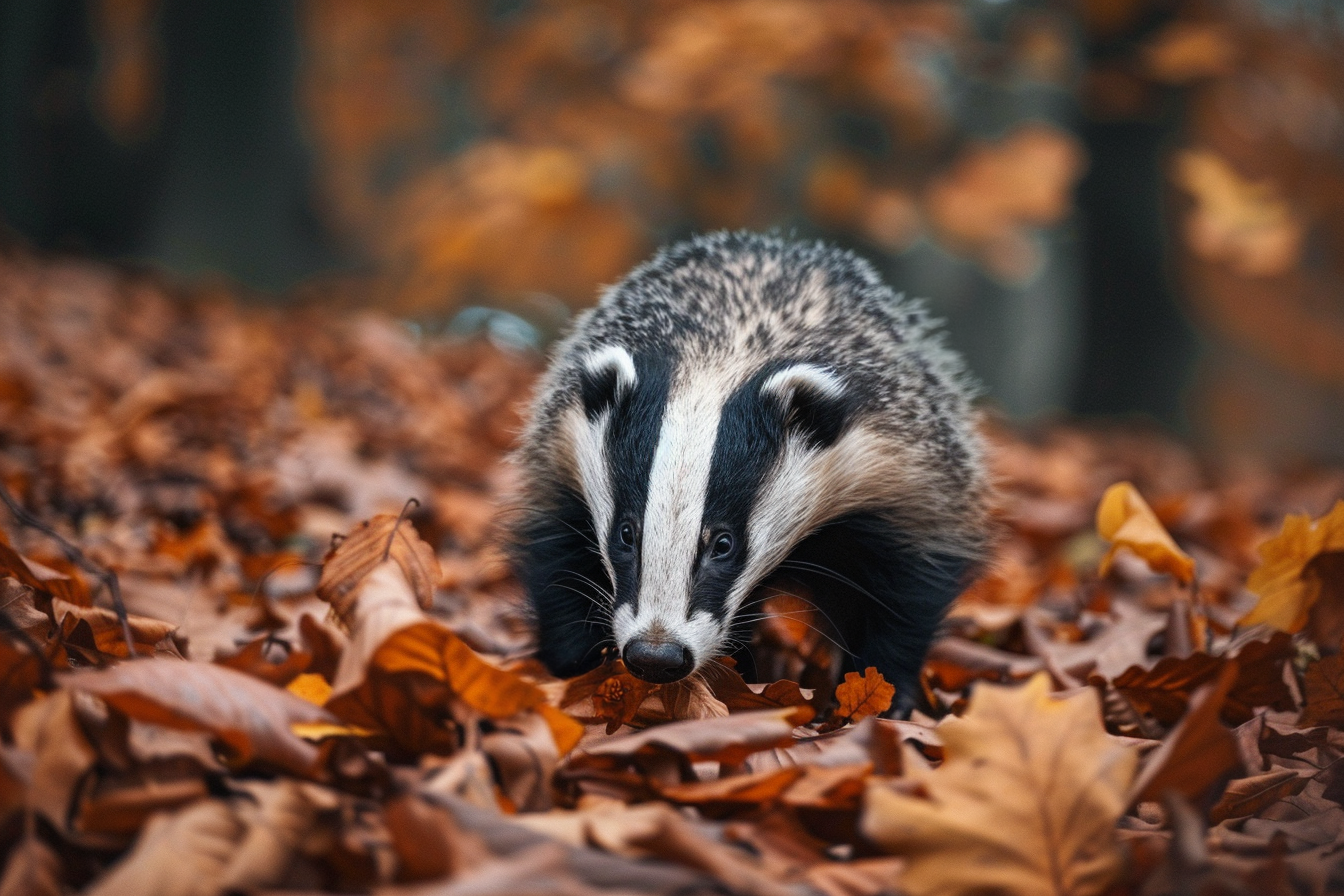 Image gratuite Blaireau cherchant de la nourriture 1
