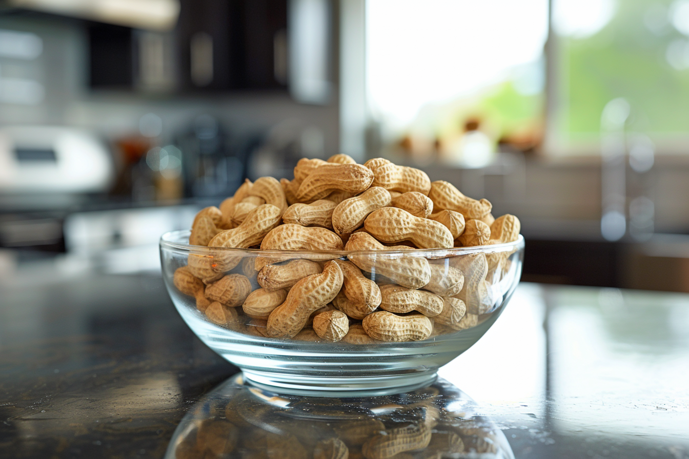 Image gratuite Bol de cacahuètes en cuisine moderne 1