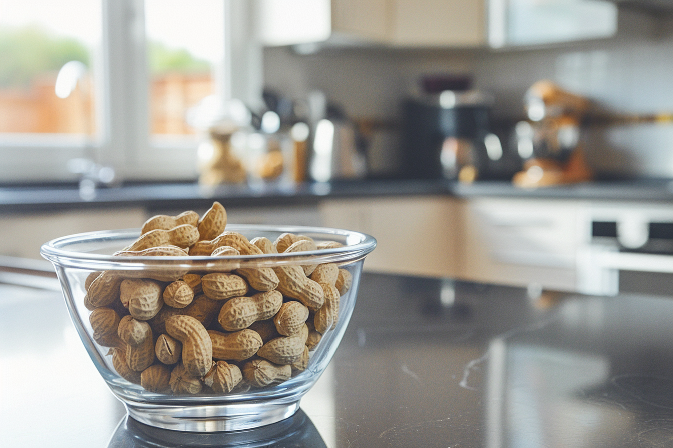 Image gratuite Bol de cacahuètes en cuisine moderne 2