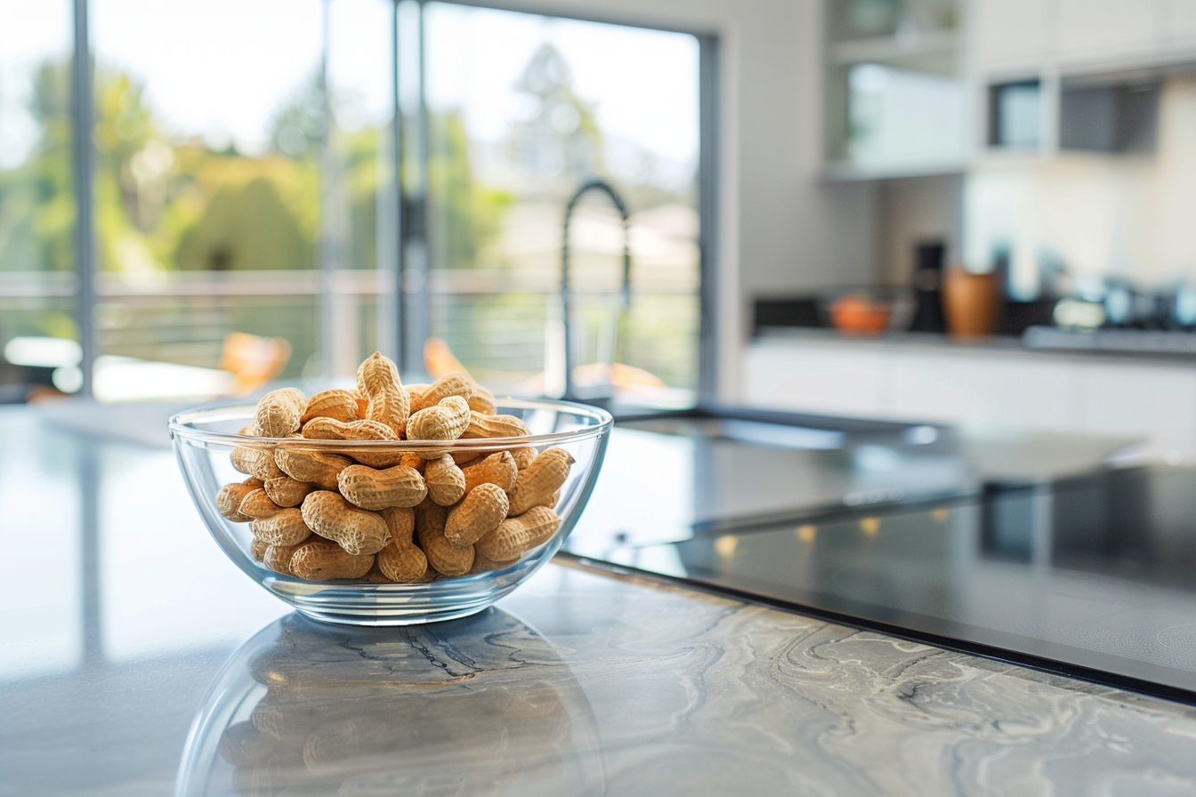 Image gratuite Bol de cacahuètes en cuisine moderne 3
