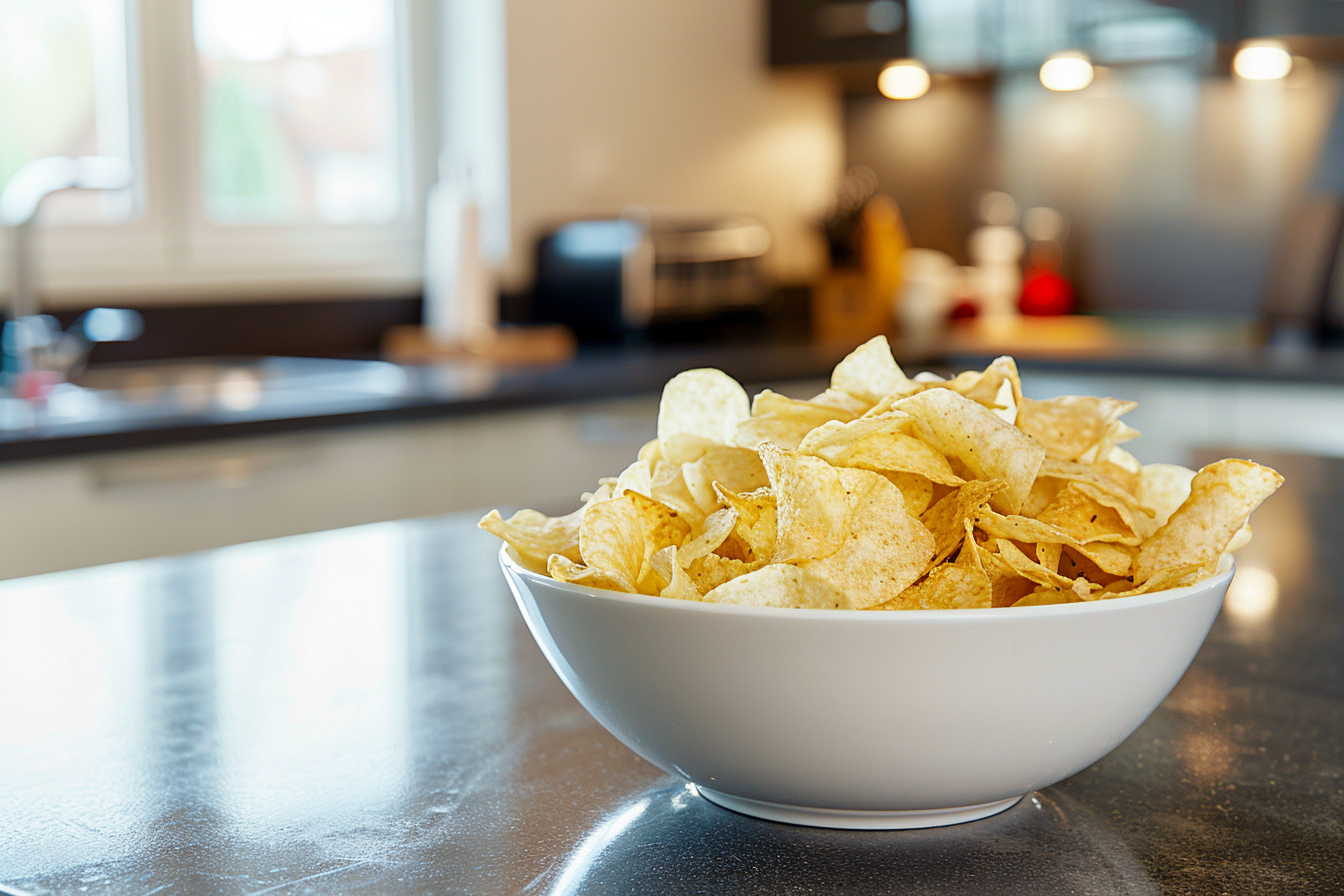 Image gratuite Bol de chips en cuisine moderne 1