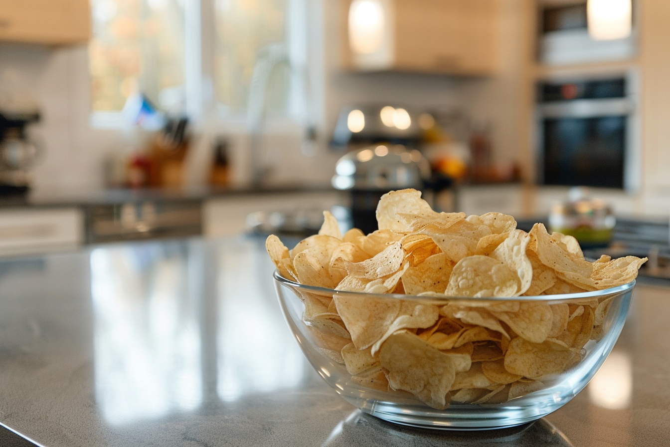 Image gratuite Bol de chips en cuisine moderne 3