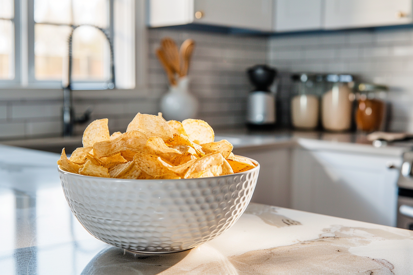Image gratuite Bol de chips en cuisine moderne 5