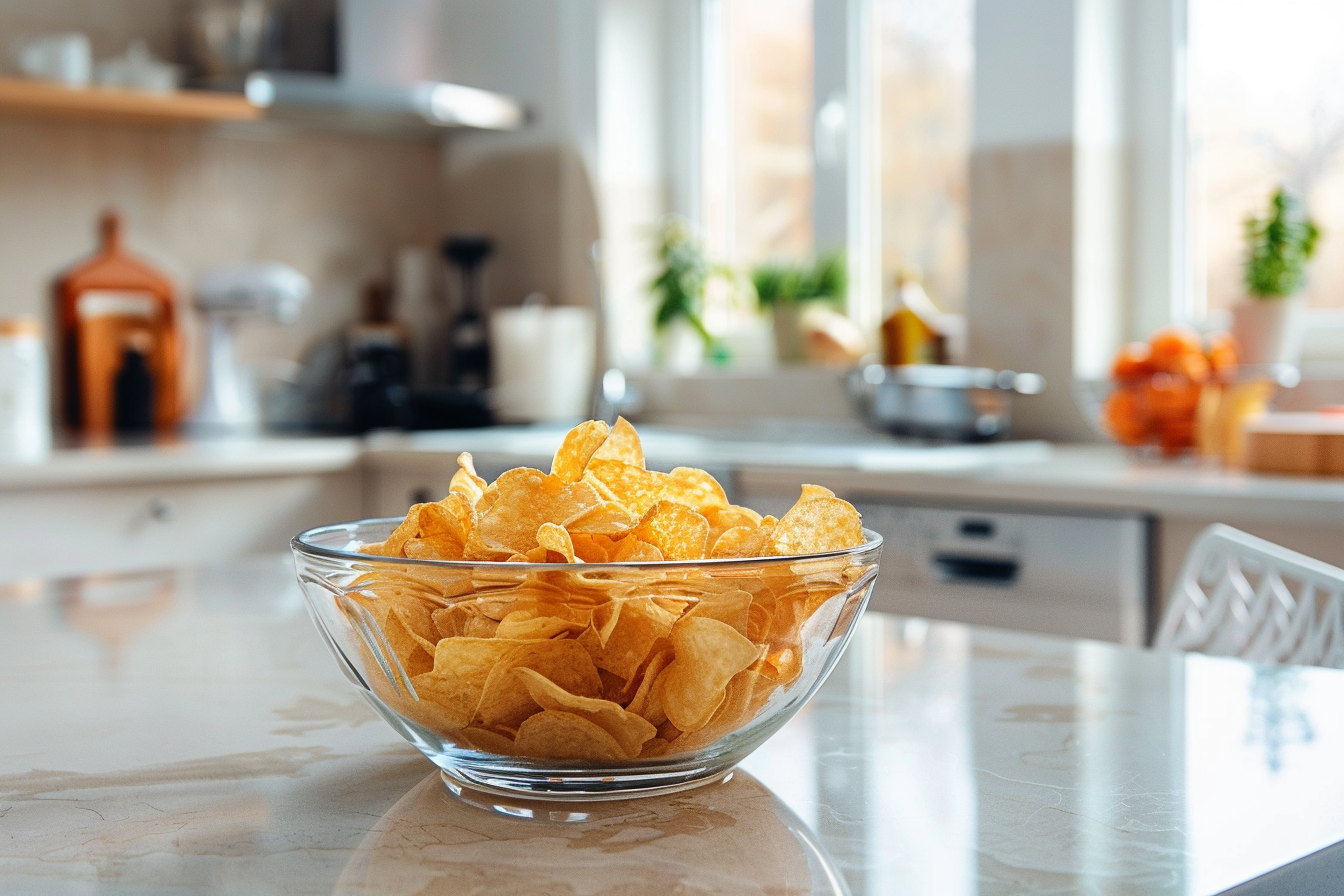 Image gratuite Bol de chips en cuisine moderne 6