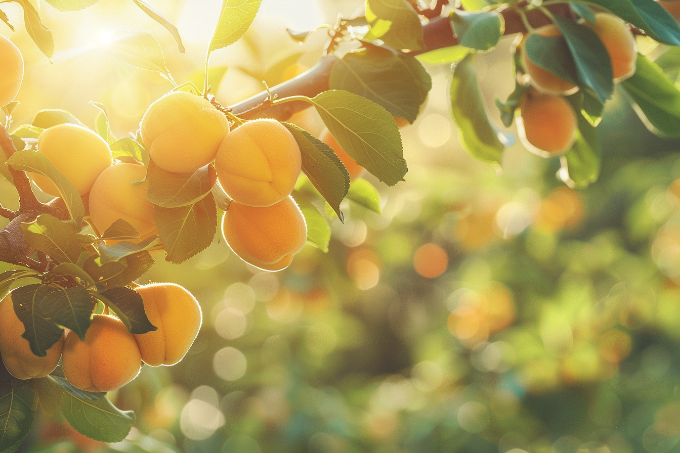 Image gratuite Branche d&rsquo;abricotier avec abricots mûrs 1