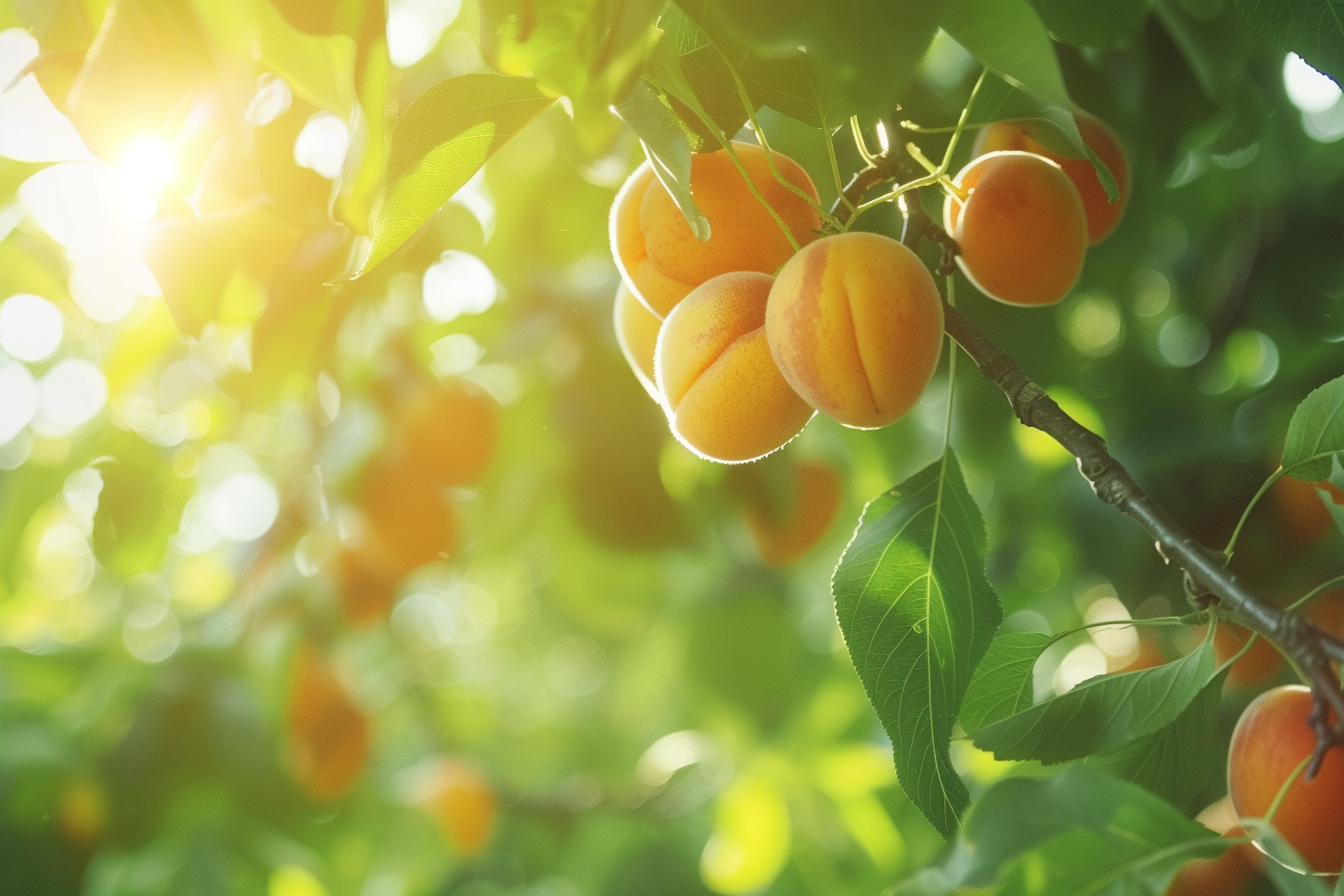 Image gratuite Branche d&rsquo;abricotier avec abricots mûrs 3