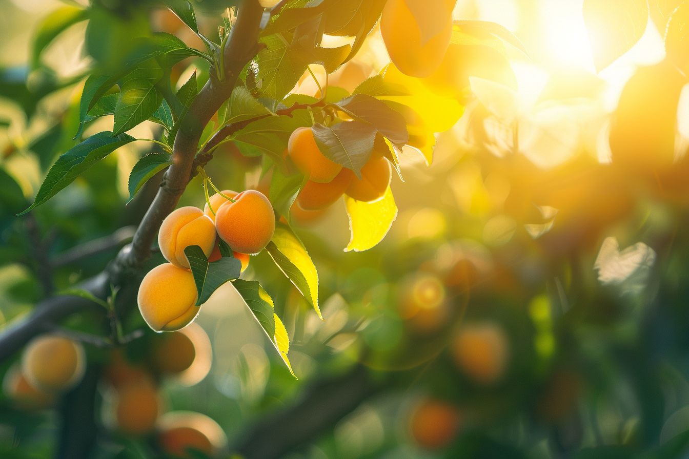 Image gratuite Branche d&rsquo;abricotier avec abricots mûrs 4