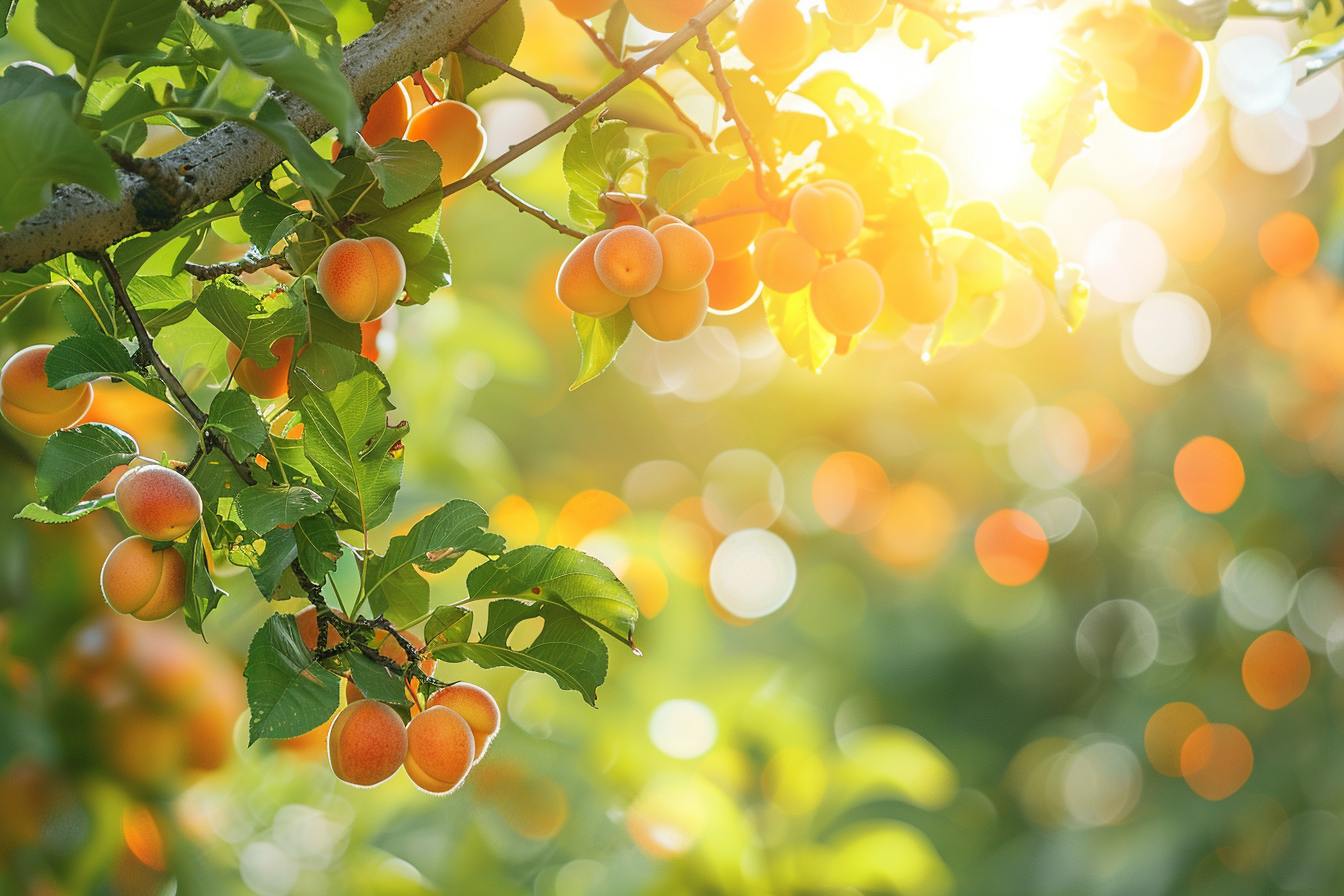 Image gratuite Branche d&rsquo;abricotier avec abricots mûrs 5