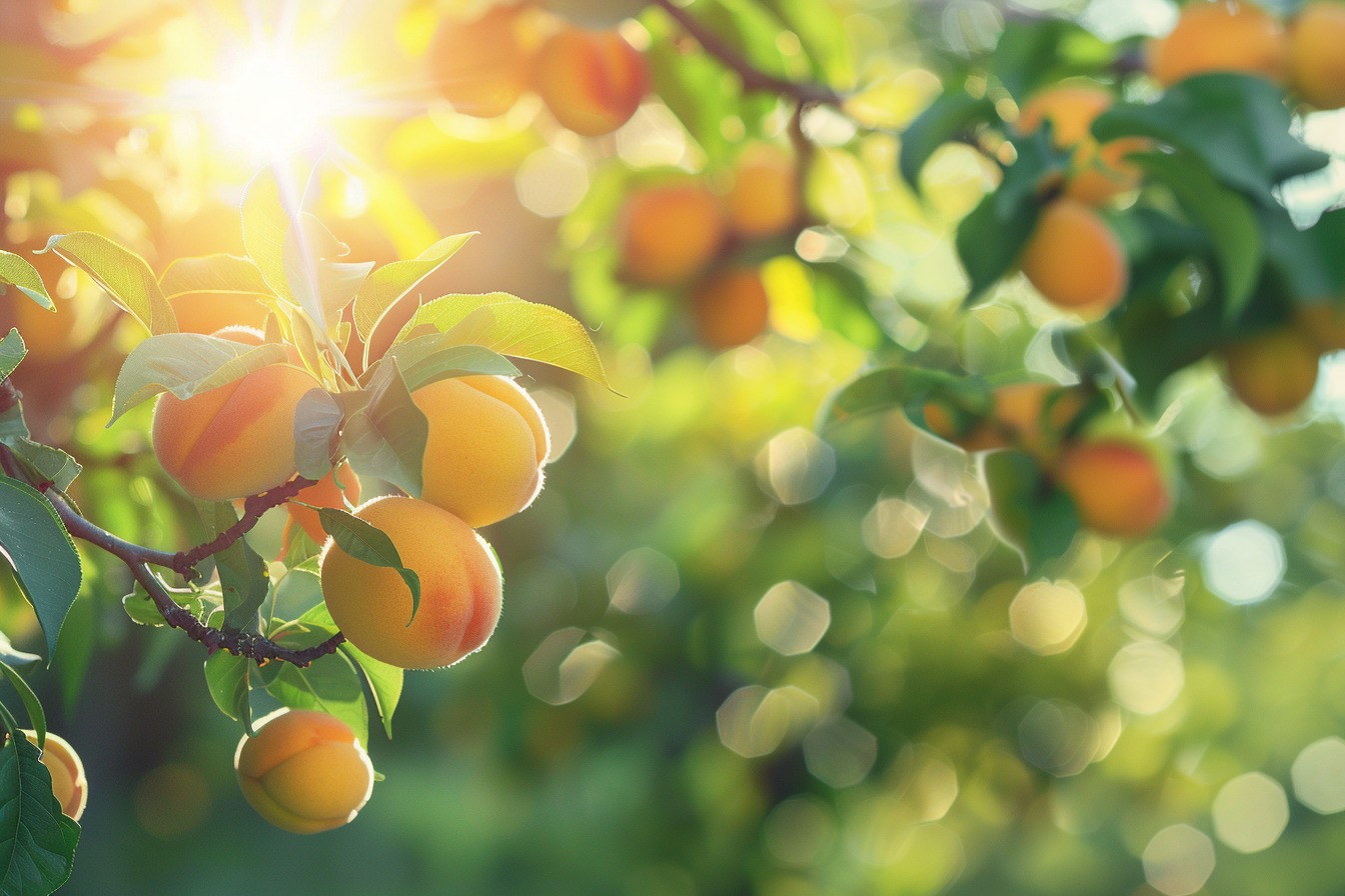 Image gratuite Branche d&rsquo;abricotier avec abricots mûrs 7