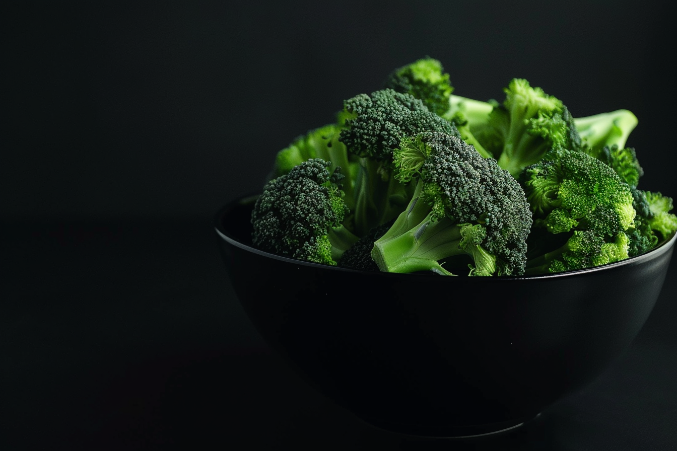 Image gratuite Brocoli dans bol noir 1
