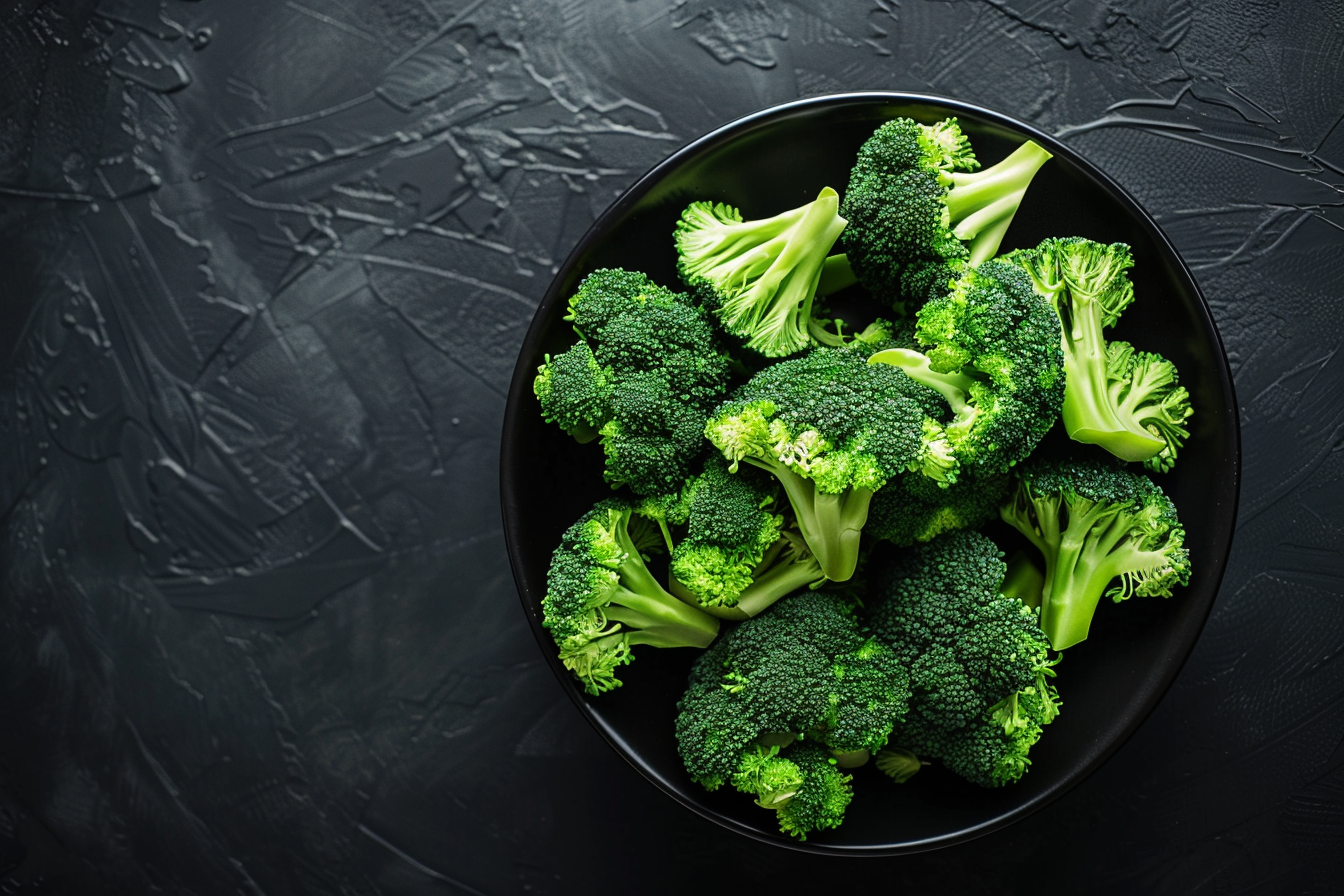 Image gratuite Brocoli dans bol noir 3