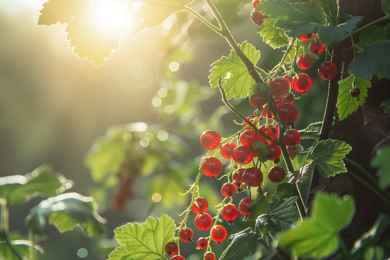 Image gratuite Buisson de groseilles mûres dans jardin 5
