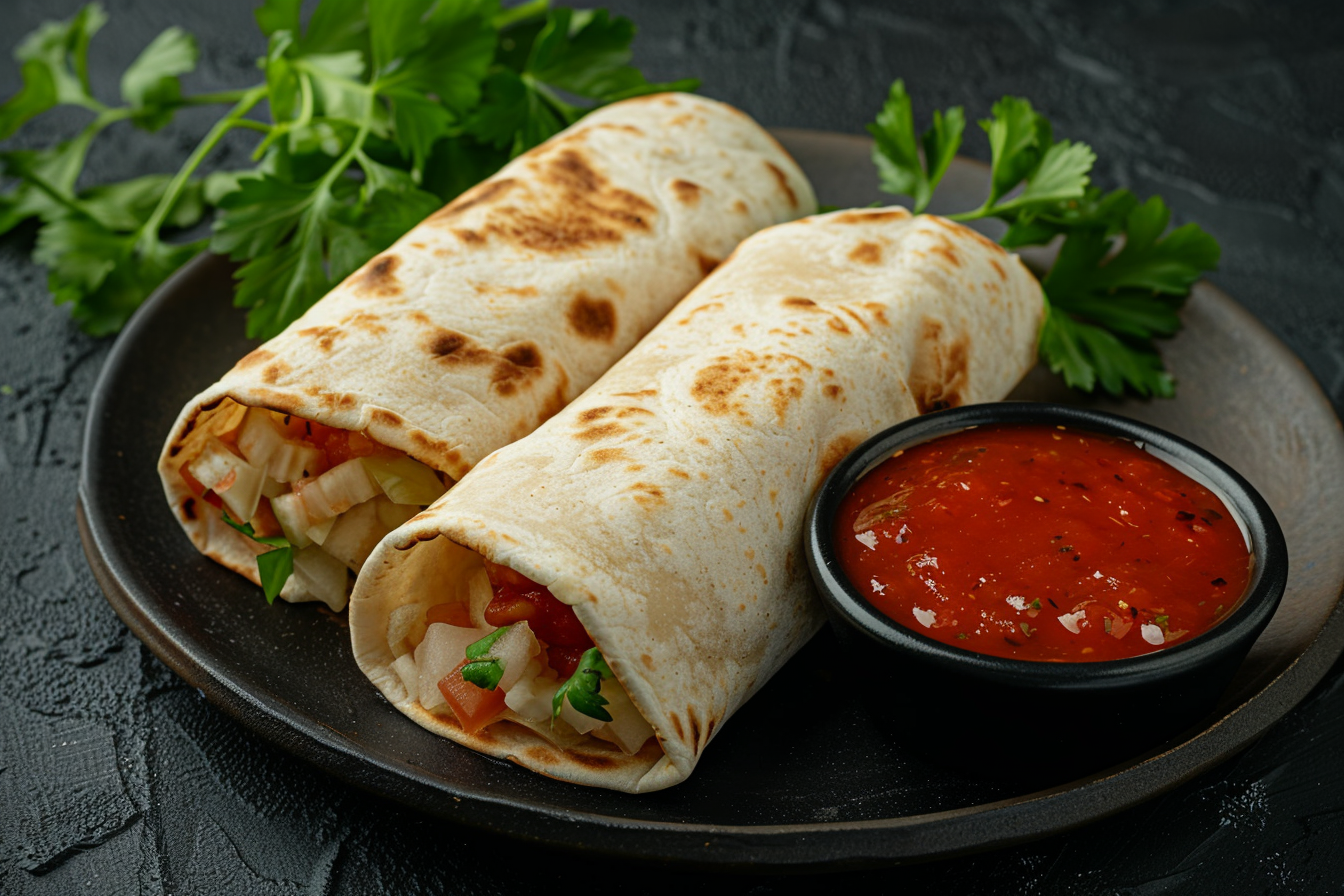 Image gratuite Burrito avec de la salsa 1