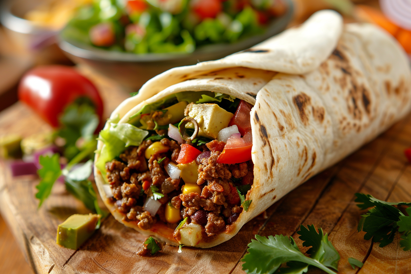 Image gratuite Burritos servis dans un café chic 1