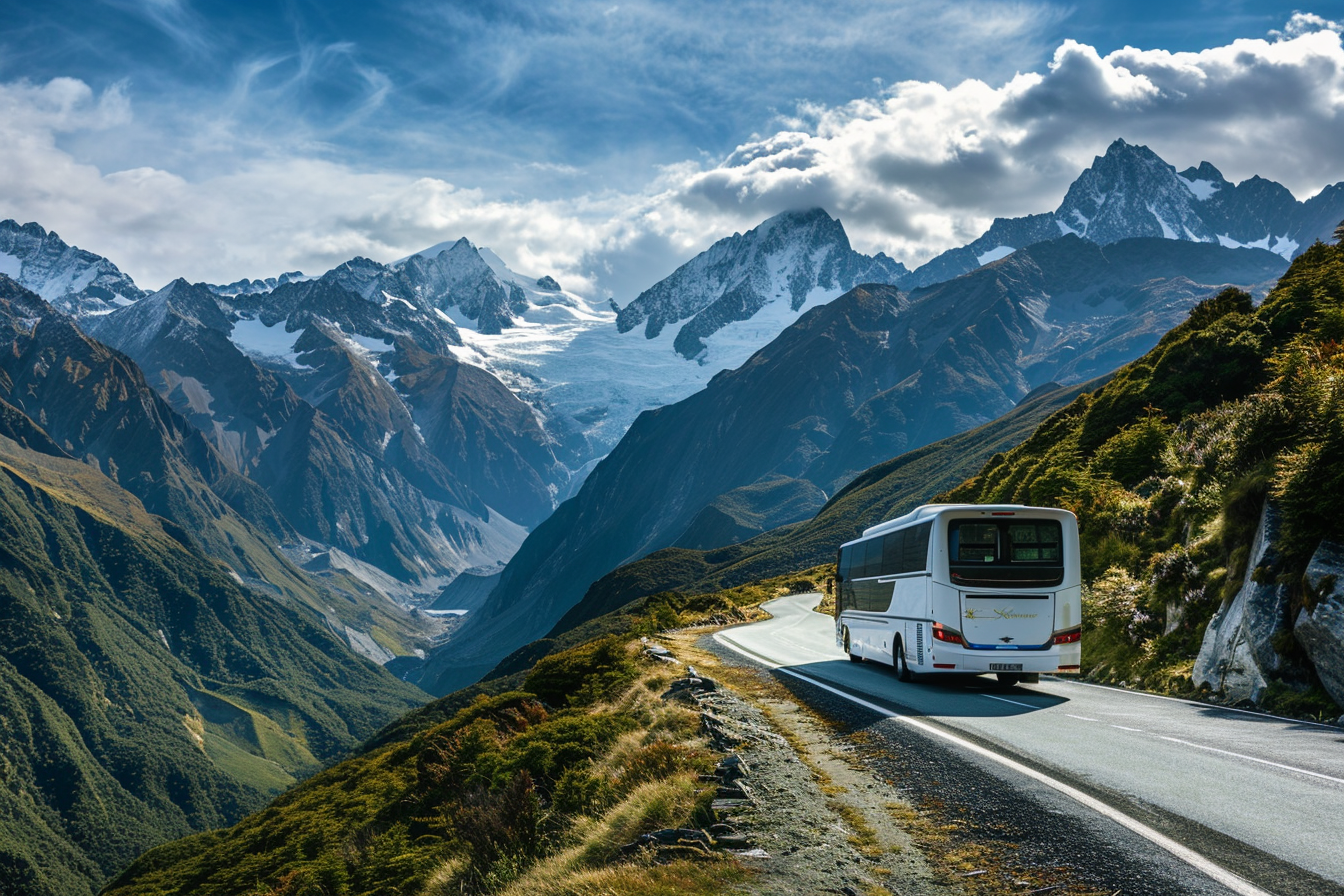 Image gratuite Bus touristique en montagne 1