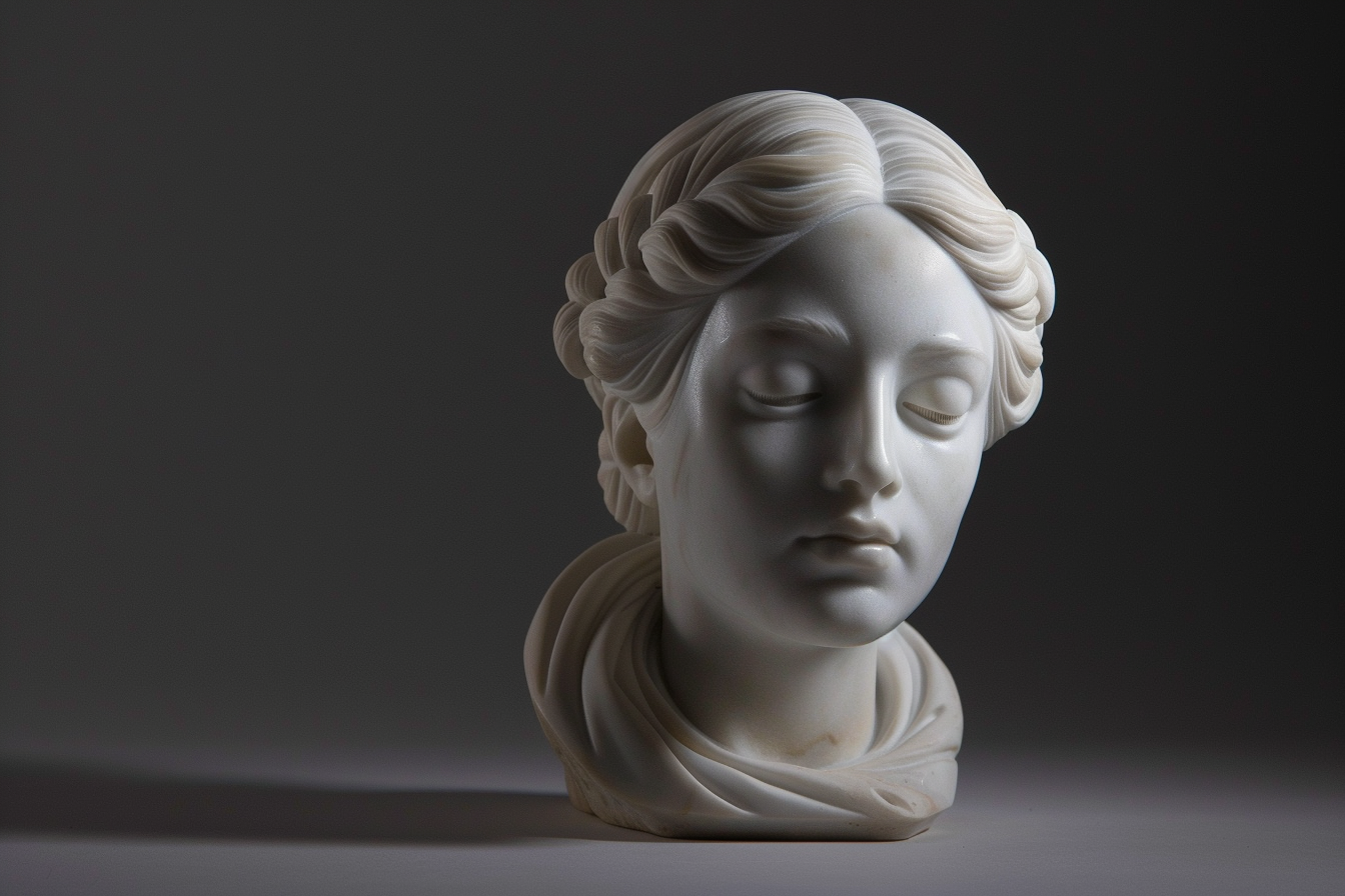 Image gratuite Buste marbre femme sereine 1