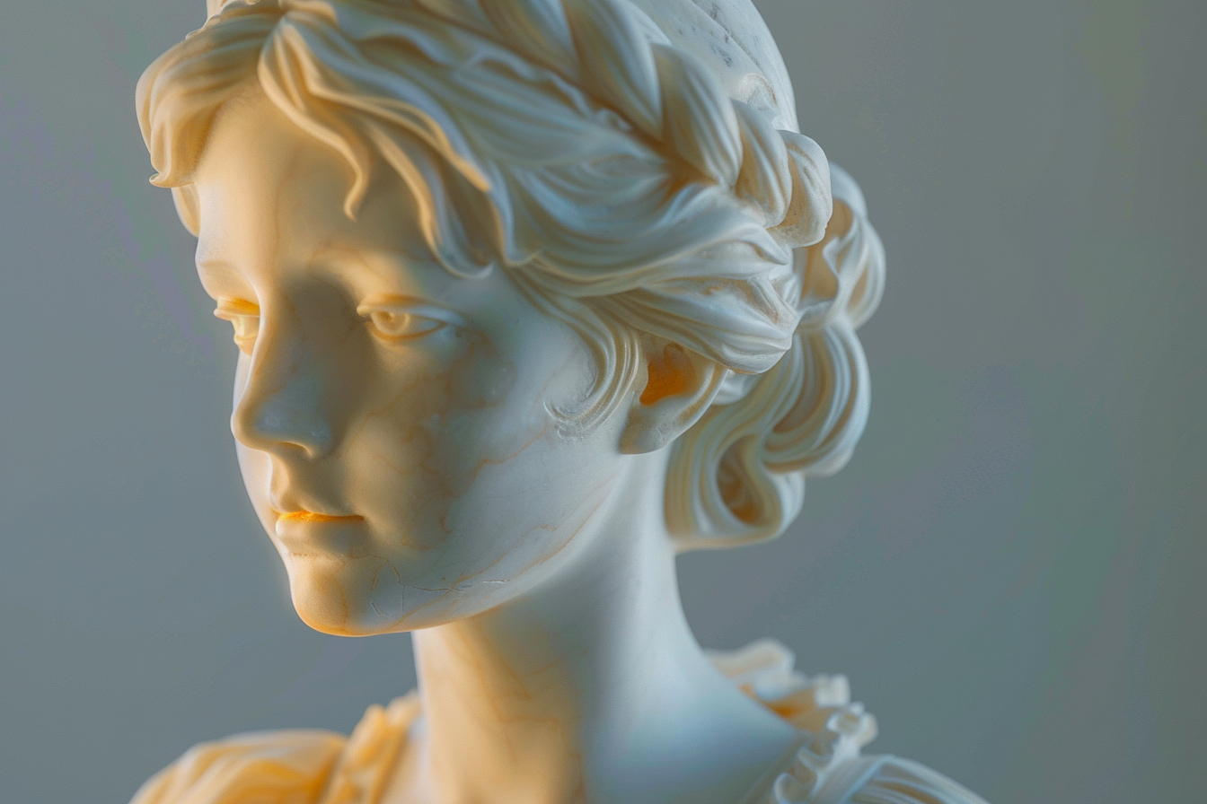 Image gratuite Buste marbre femme sereine 2