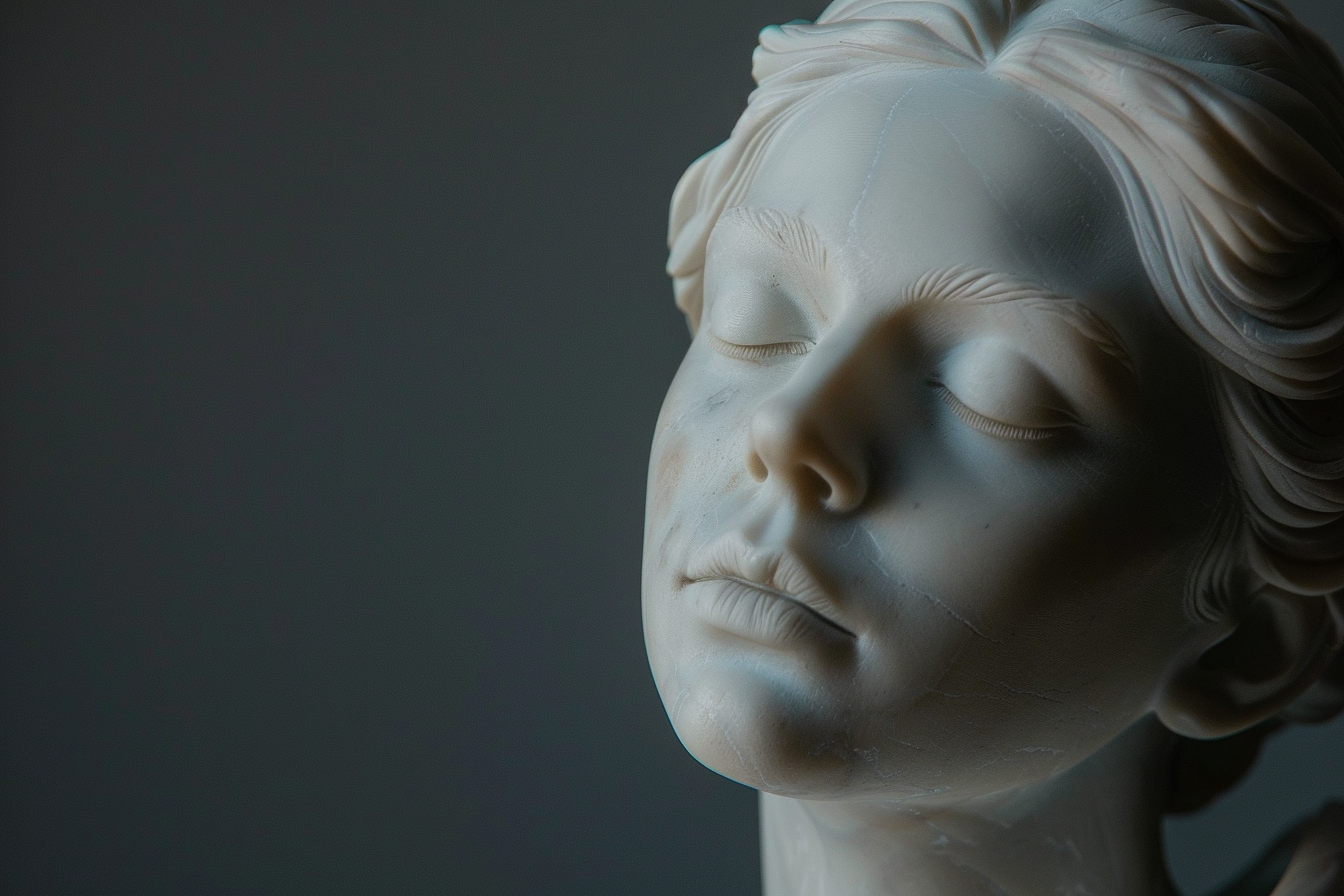 Image gratuite Buste marbre femme sereine 3