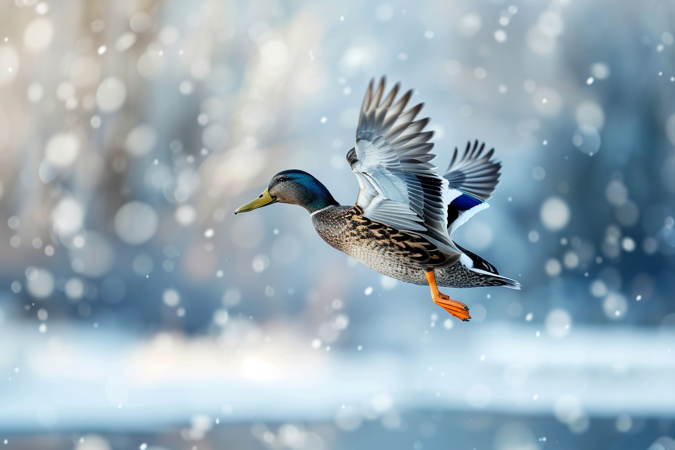 Image gratuite Canard en hiver 2