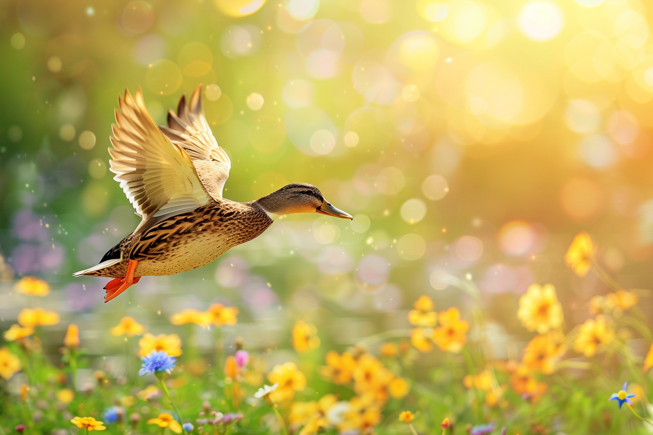 Image gratuite Canard en vol 1