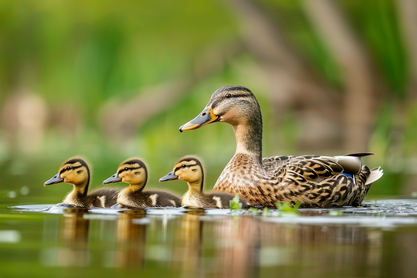 Image gratuite Canard et canetons 1